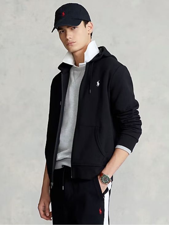 Ralph Lauren Other - Polo Ralph Lauren Black Double-Knit Full-Zip Hoodie